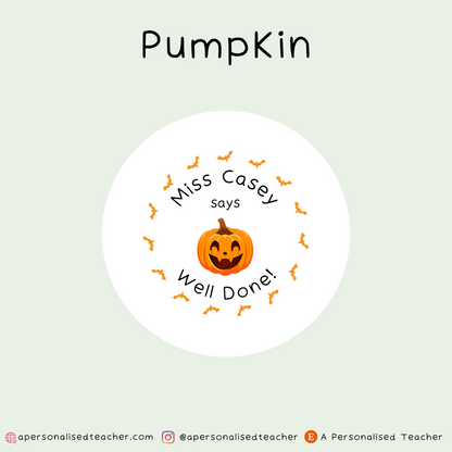Personalised Halloween Teacher Stickers