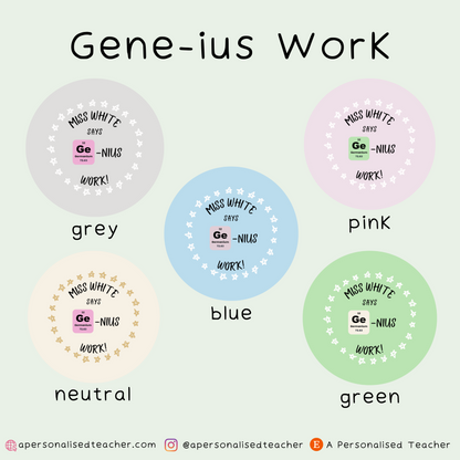Personalised Science Teacher Stickers