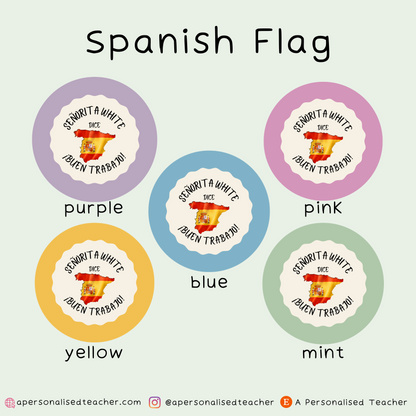 Personalised Spanish Teacher Stickers