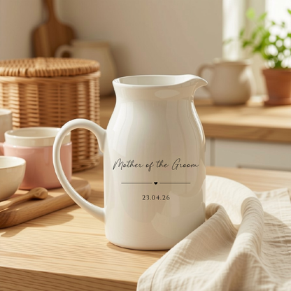 Personalised Mother of the Groom Vase with Wedding Date