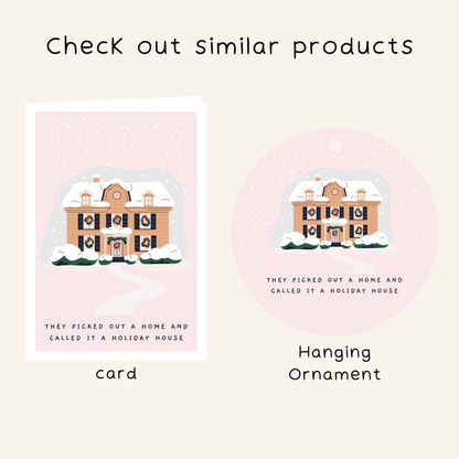 Taylor Swift Inspired Holiday House Coaster