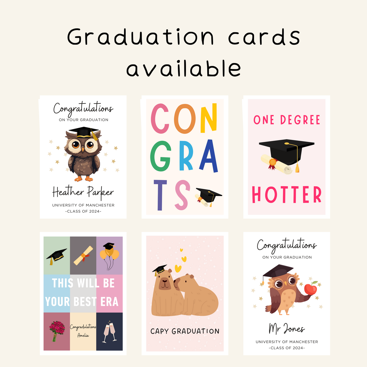 Personalised Graduation Coaster