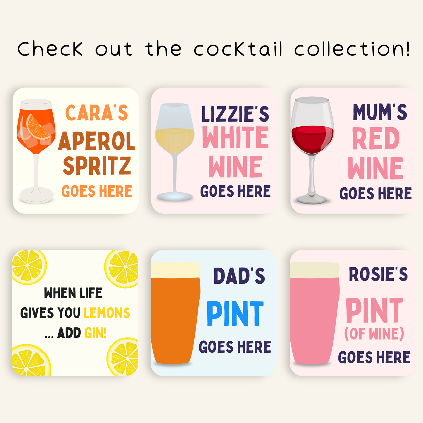 Personalised Aperol Spritz Goes Here Coaster