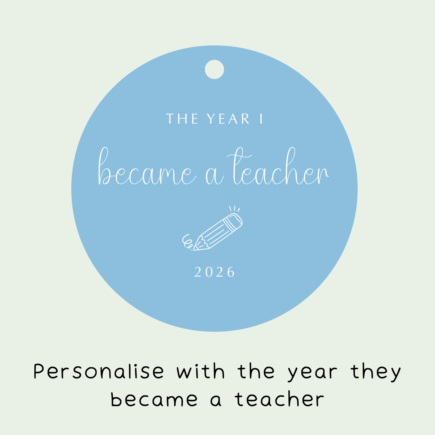 Personalised The Year I Became a Teacher Christmas Decoration
