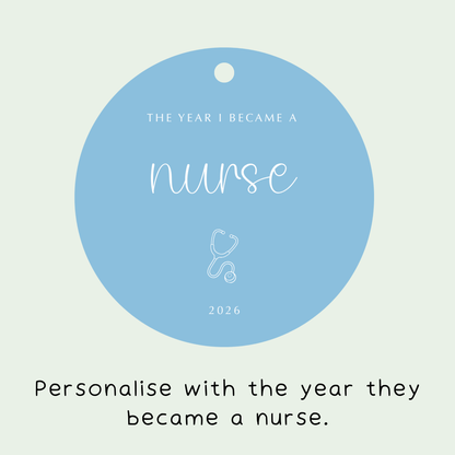 Personalised The Year I Became a Nurse Christmas Decoration