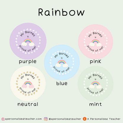 Personalised Proud Teacher Stickers