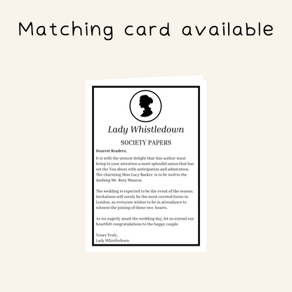 Lady Whistledown Society Papers Coaster