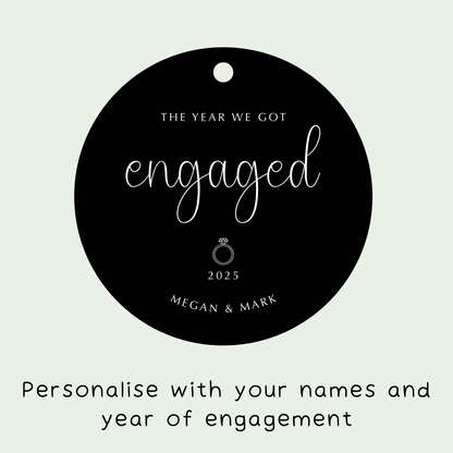 Personalised The Year We Got Engaged Christmas Decoration