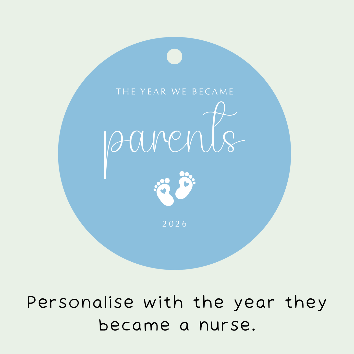 Personalised The Year We Became Parents Christmas Decoration