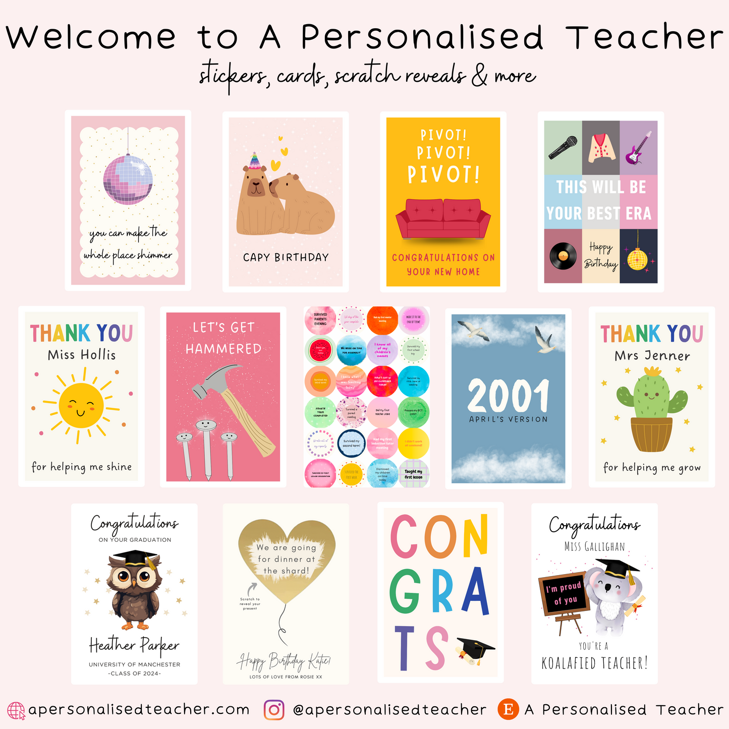 Personalised World's Best Teacher Coaster