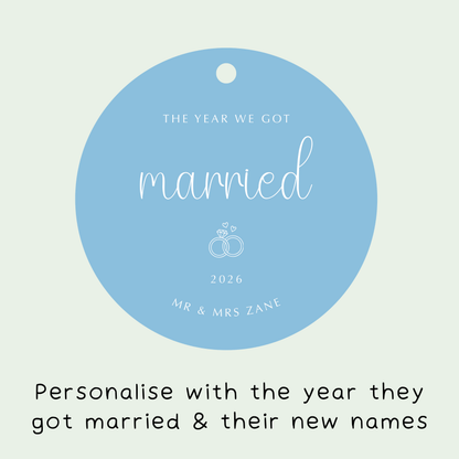 Personalised The Year We Got Married Christmas Decoration