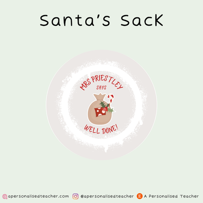 Personalised Christmas Teacher Stickers
