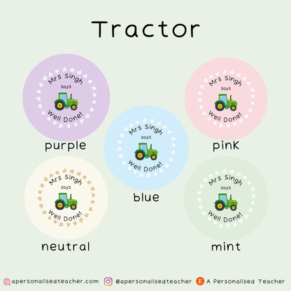 Personalised Vehicle Teacher Stickers