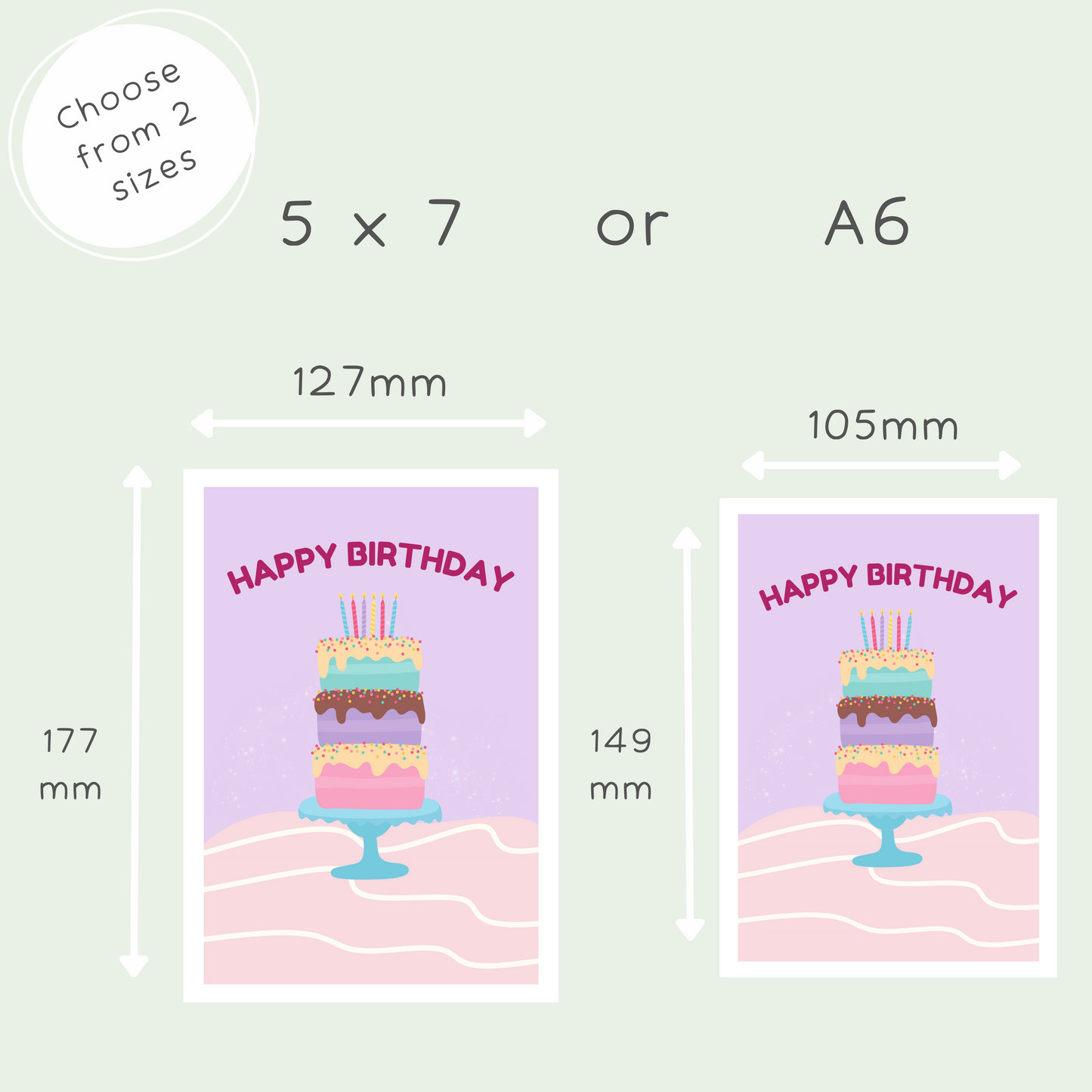 Happy Birthday Cake Card