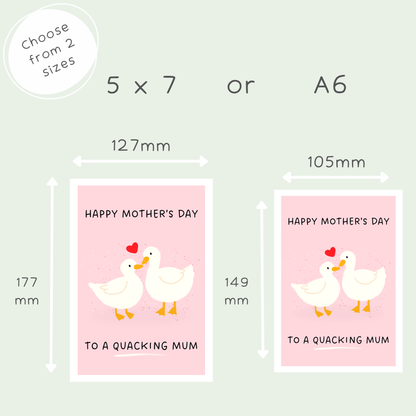 Happy Mother's Day To a Quacking Mum Card