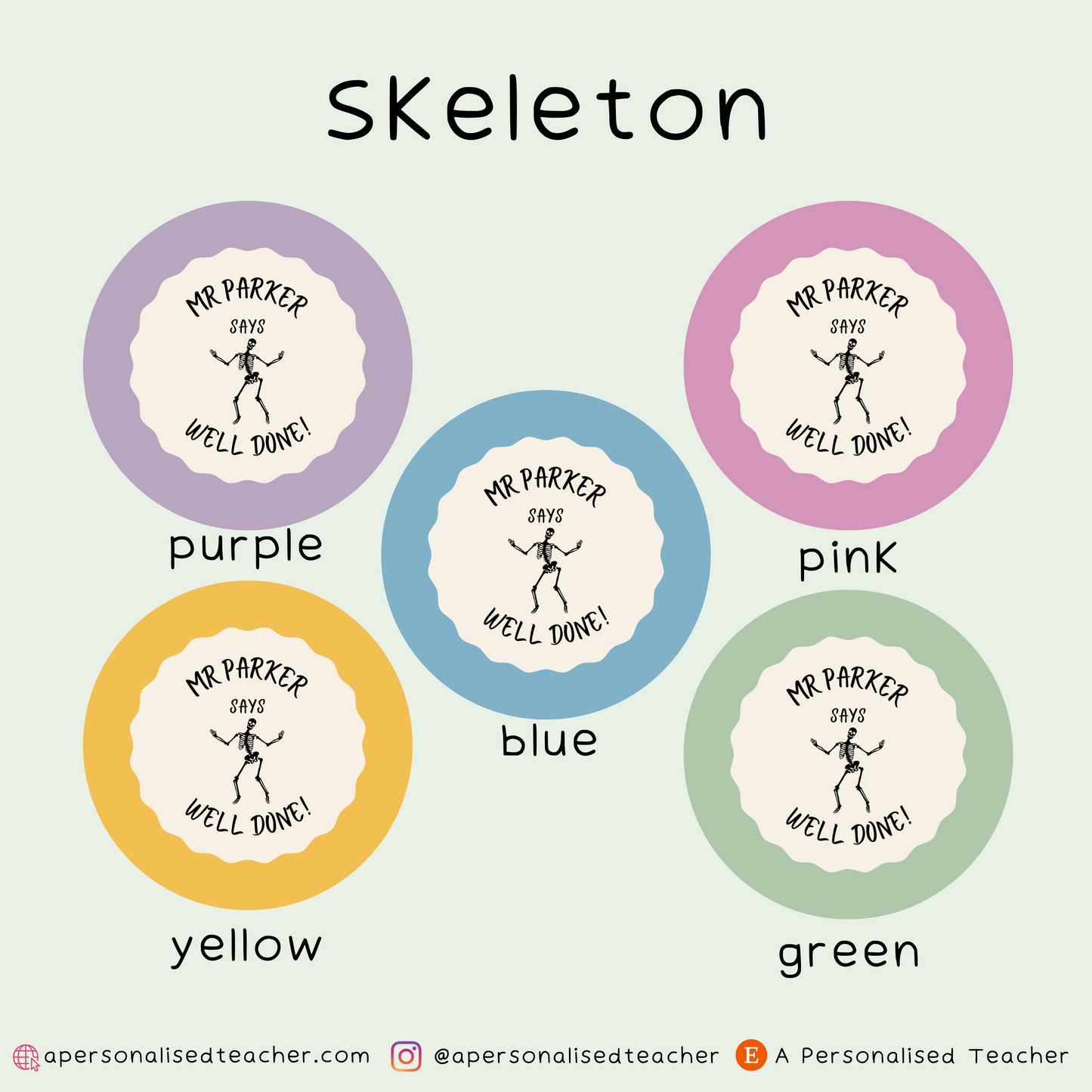 Personalised Biology Teacher Stickers
