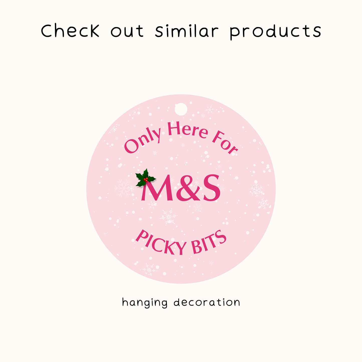 Only Here For M&S Picky Bits Coaster