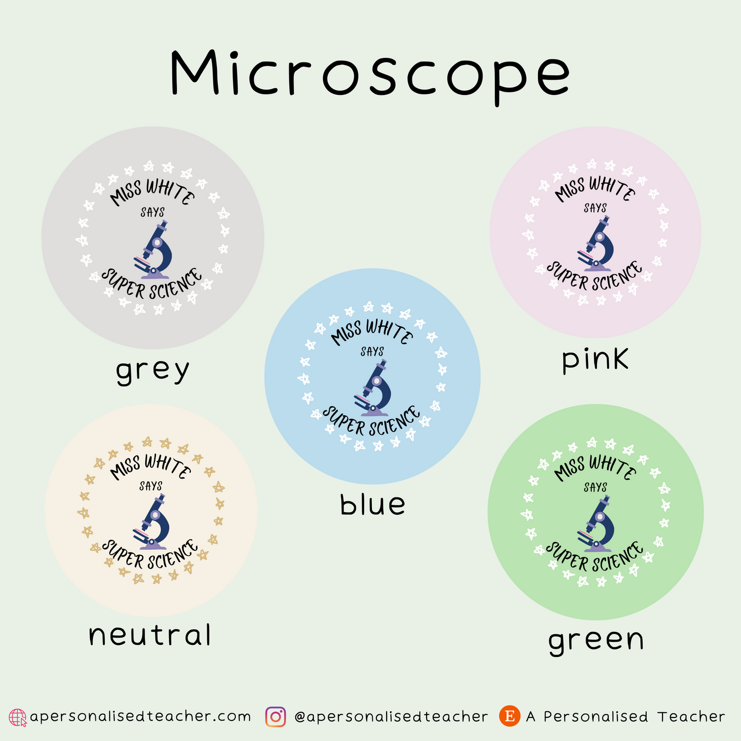 Personalised Science Teacher Stickers