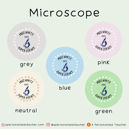 Personalised Science Teacher Stickers