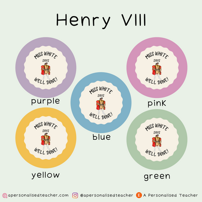 Personalised History Teacher Stickers