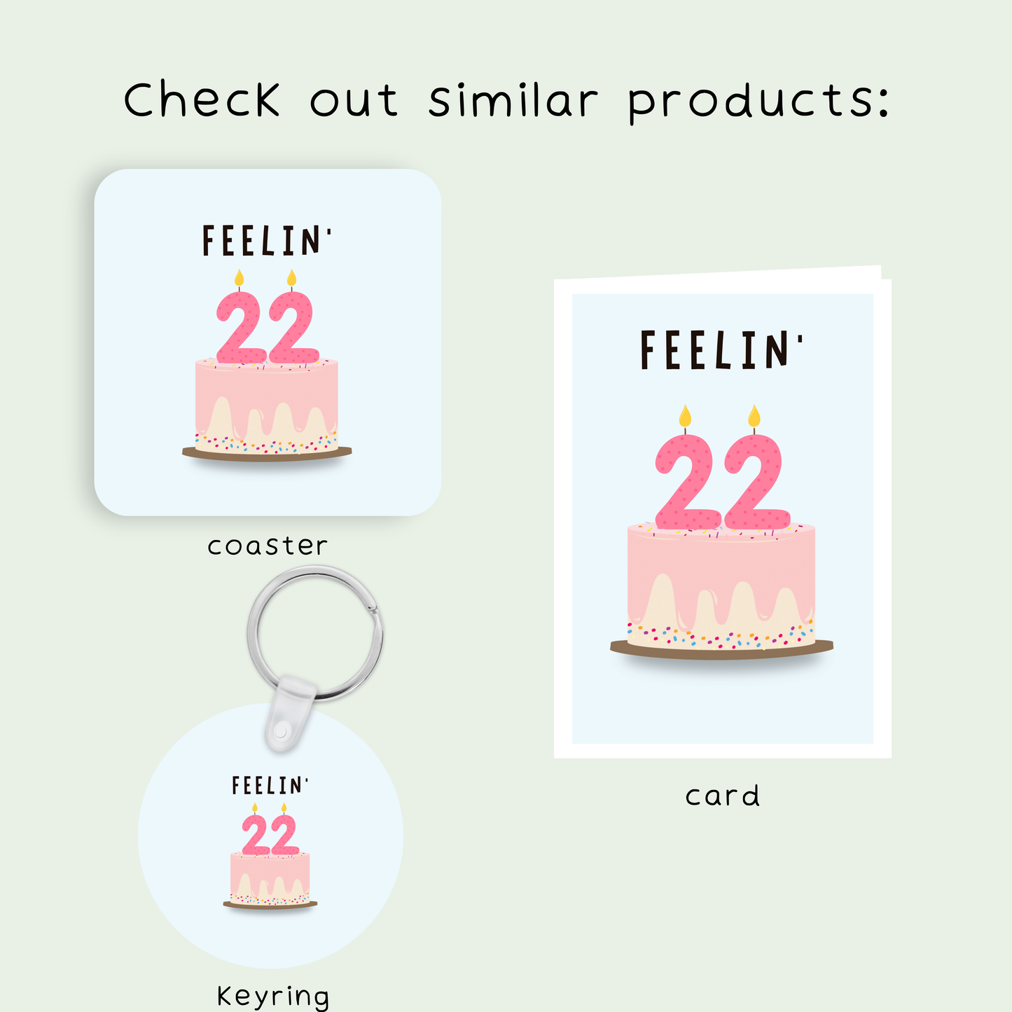 Taylor Swift Inspired Feelin' 22 Birthday Badge