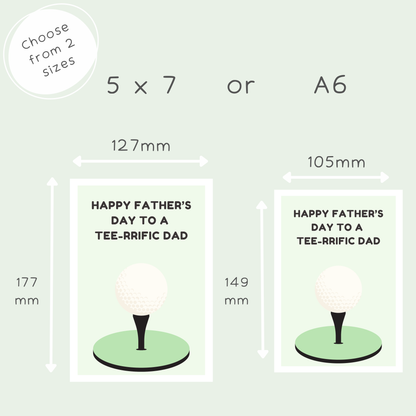 Happy Father's Day to a Tee-rrific Dad Golf Card