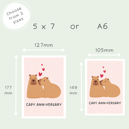 Capy Anniversary Card