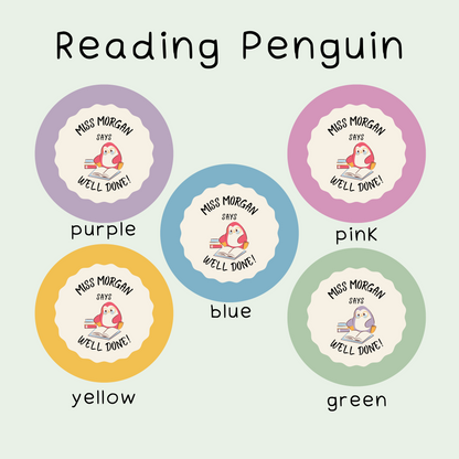 Personalised Reading Teacher Stickers