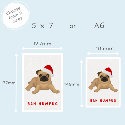 Bah HumPug Christmas Card