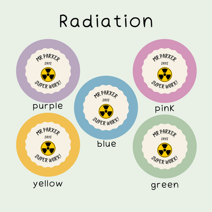 Personalised Chemistry Teacher Stickers