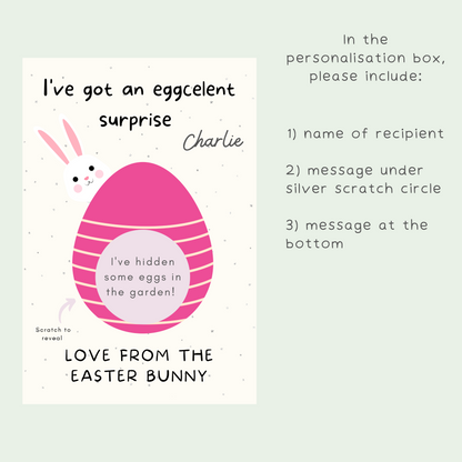 Personalised Scratch To Reveal Surprise Easter Gift Voucher