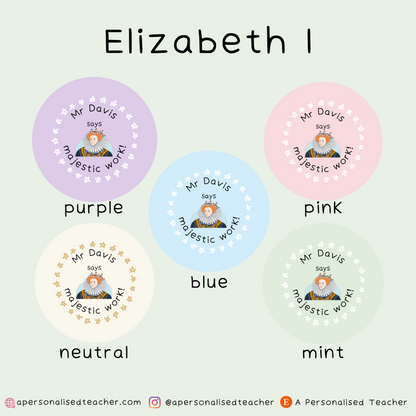 Personalised Monarch Teacher Stickers