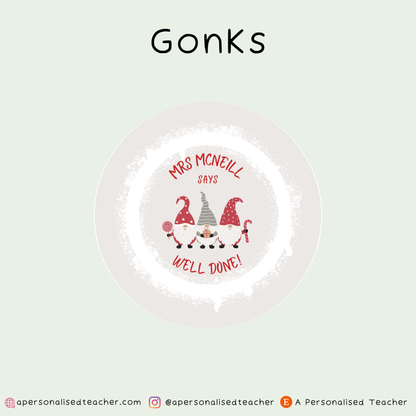 Personalised Christmas Teacher Stickers