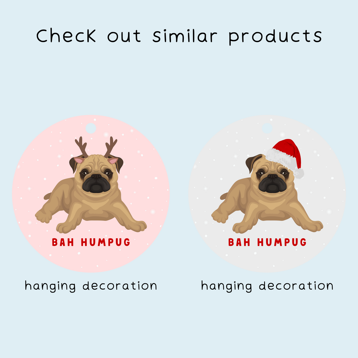 Bah HumPug Christmas Card