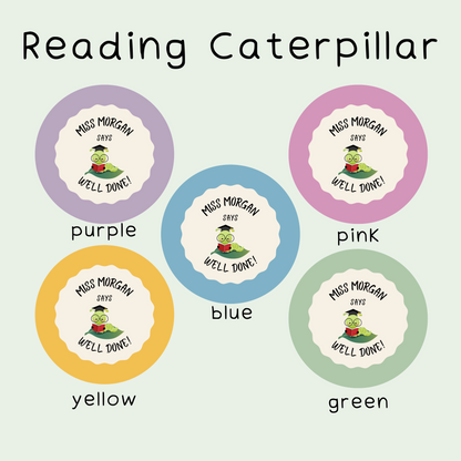 Personalised Reading Teacher Stickers