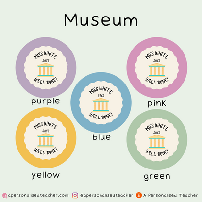 Personalised History Teacher Stickers