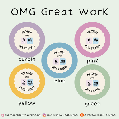 Personalised Science Teacher Stickers