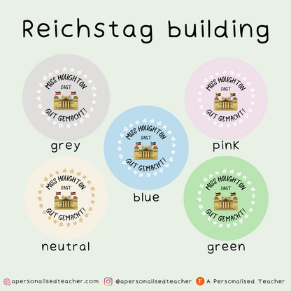 Personalised German Teacher Stickers