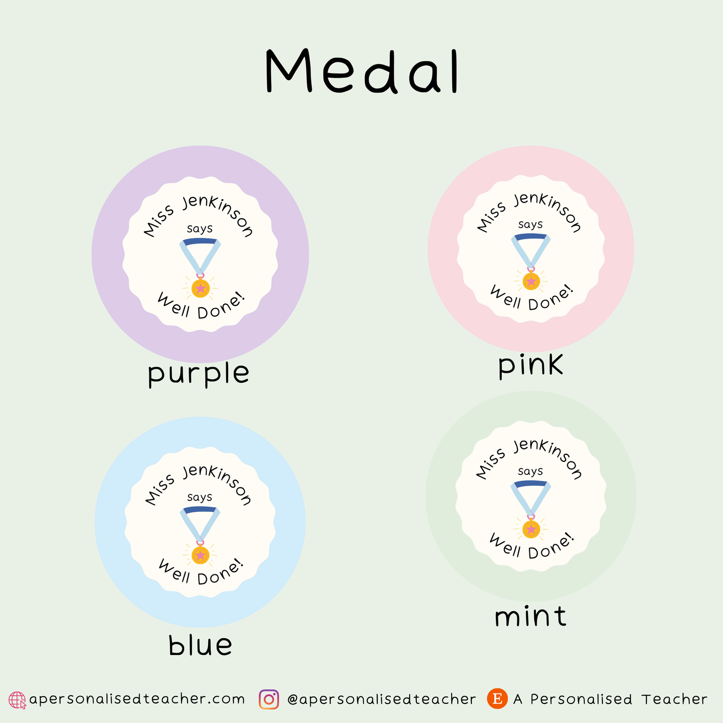 Personalised Teacher Stickers