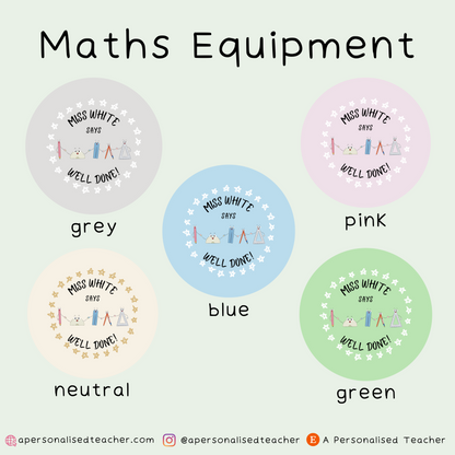 Personalised Maths Teacher Stickers