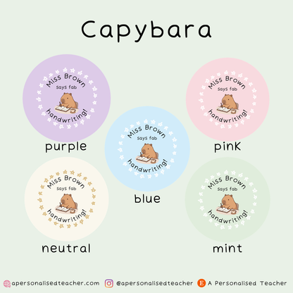 Personalised Fab Handwriting Teacher Stickers