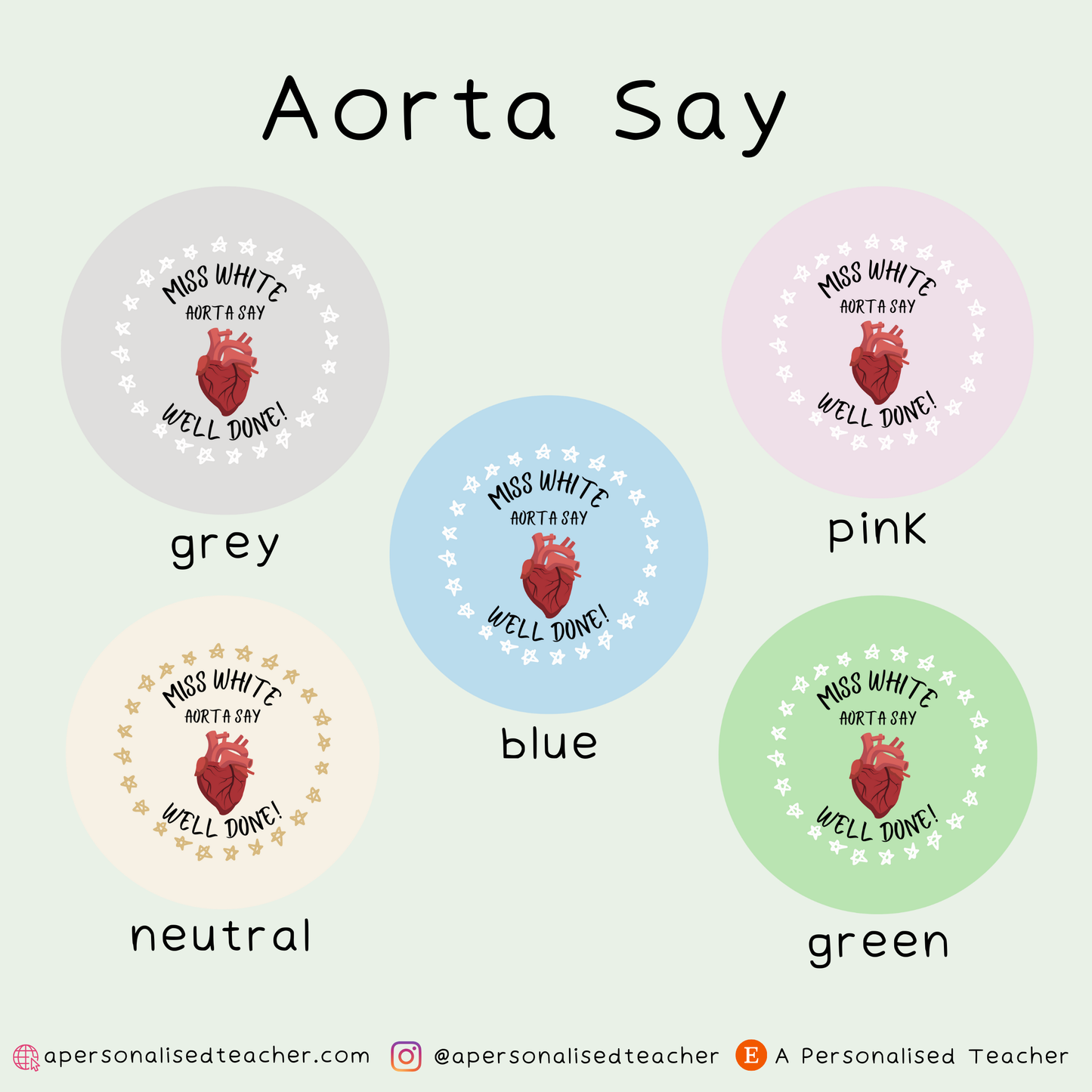 Personalised Science Teacher Stickers