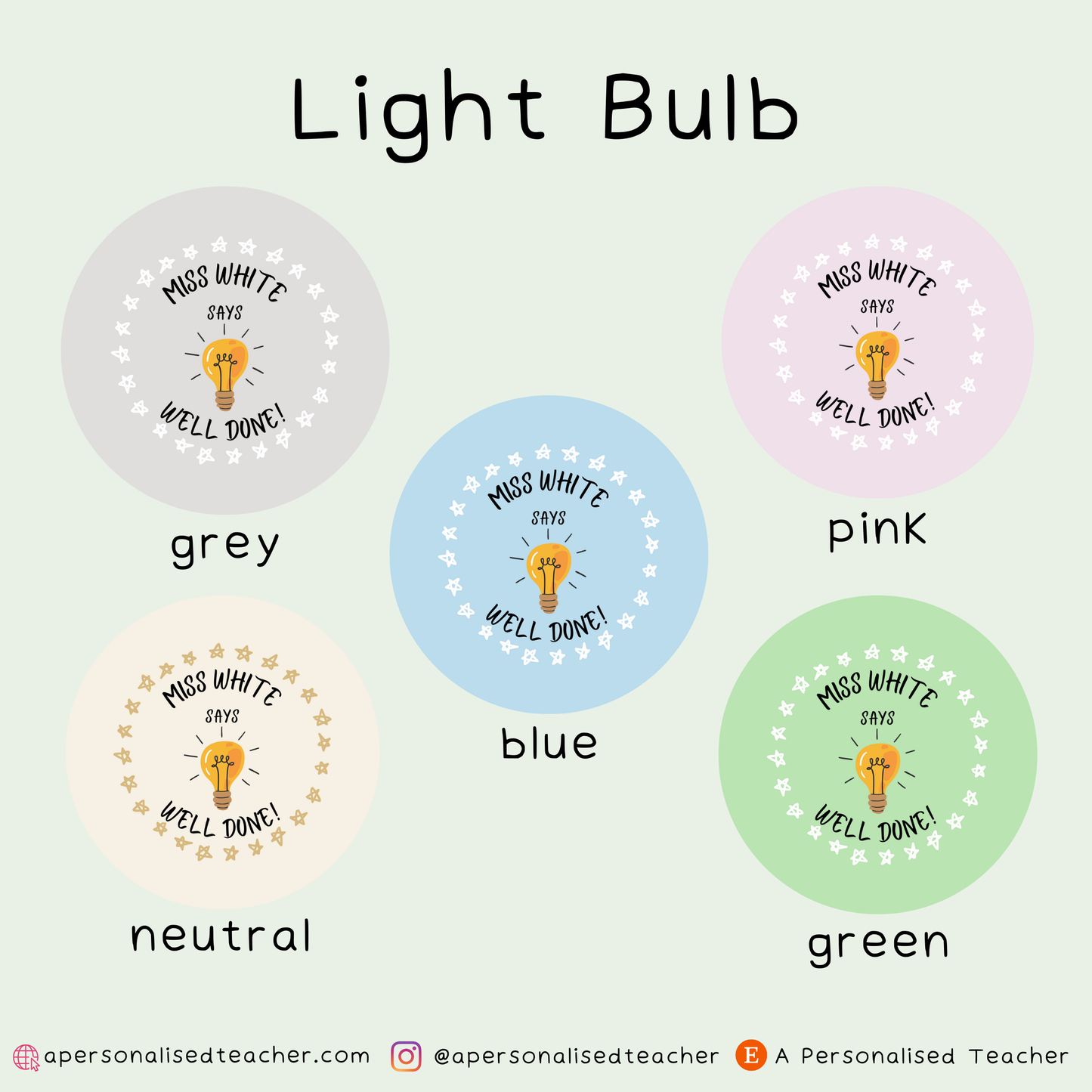 Personalised Science Teacher Stickers