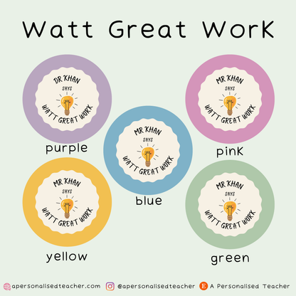 Personalised Science Teacher Stickers