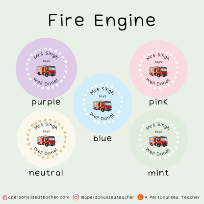 Personalised Vehicle Teacher Stickers