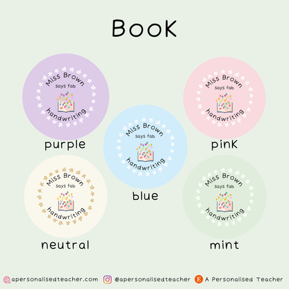 Personalised Fab Handwriting Teacher Stickers