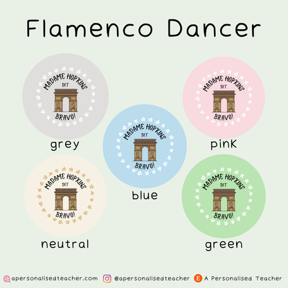 Personalised Spanish Teacher Stickers