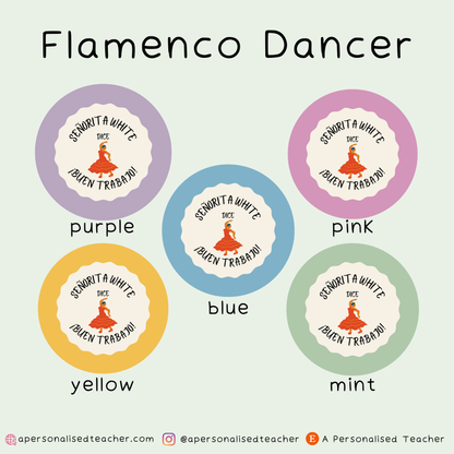 Personalised Spanish Teacher Stickers