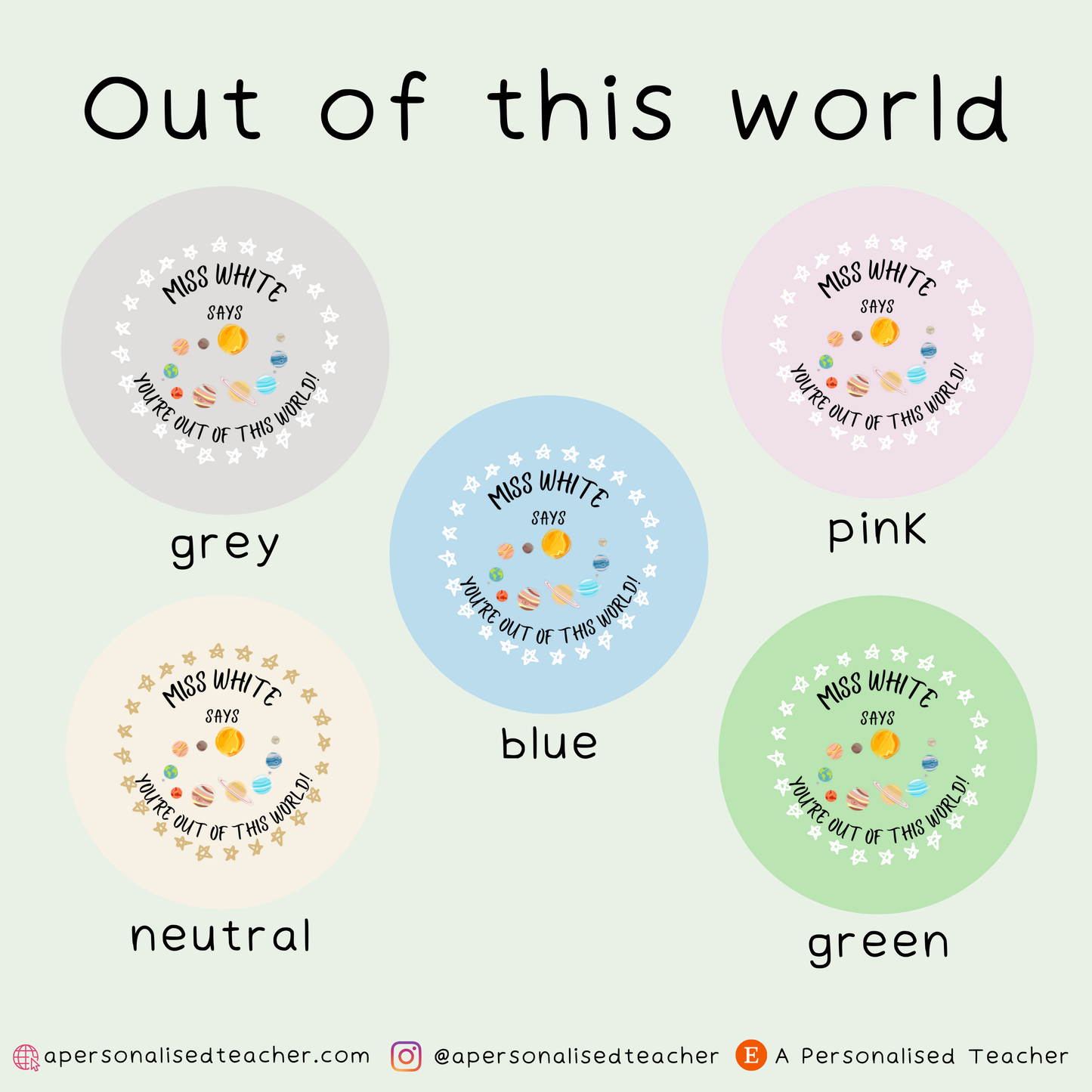 Personalised Science Teacher Stickers