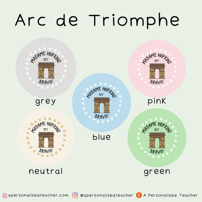 Personalised French Teacher Stickers